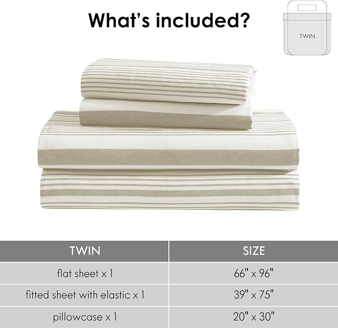 ClevaHome Classic Stripe Sheet Set - Image 5