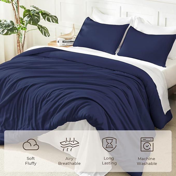 Litanika Twin XL Comforter Set Indigo, 2 Pieces Extra Long Dorm Bedding Sets - Image 3