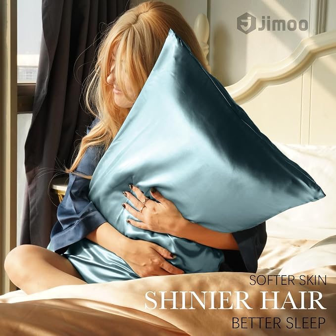 100% Mulberry Silk Pillowcase for Hair and Skin, 22 Momme Pure Natural Silk - Image 2