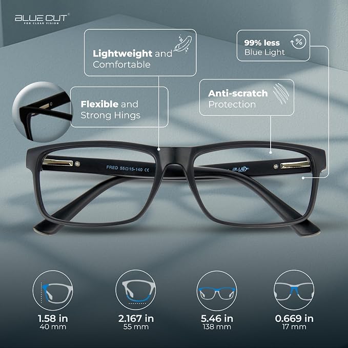 Blue Light Blocking Glasses For Men/Women Anti-Fatigue Computer Monitor Gaming - Image 3