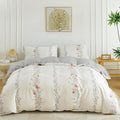 OAITE Duvet Cover Set Twin Size Floral Pattern Ultra Soft 100% Cotton Duvet by OAITE