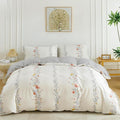 OAITE Duvet Cover Set Queen Size Floral Pattern Ultra Soft 100% Cotton Duvet by OAITE