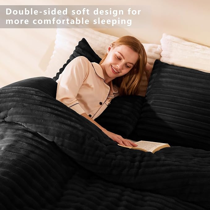 CozyLux Fluffy King Size Comforter Set - Image 7