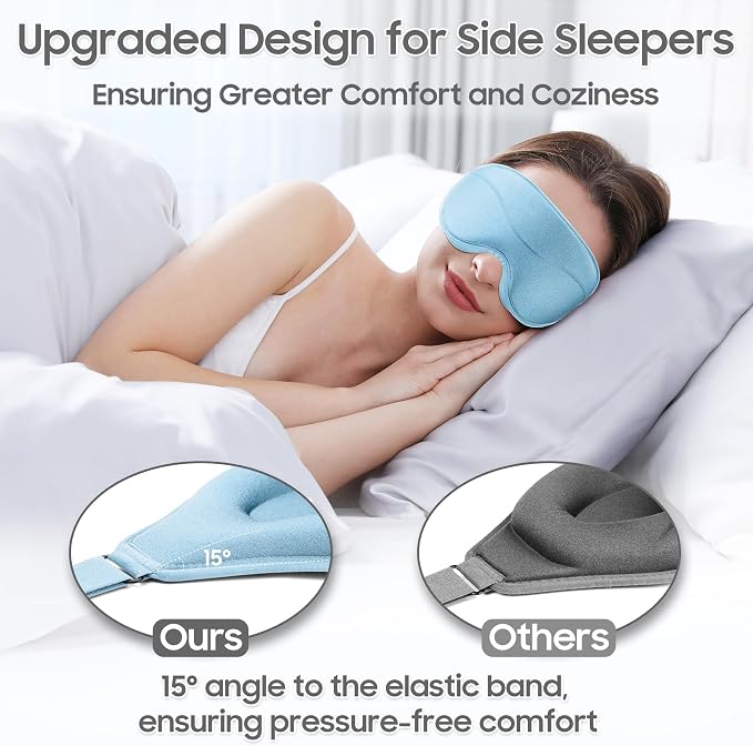 Sleep Mask - Total Blackout 3D Sleeping Mask, Super Lightweight & Silky Soft - Image 3