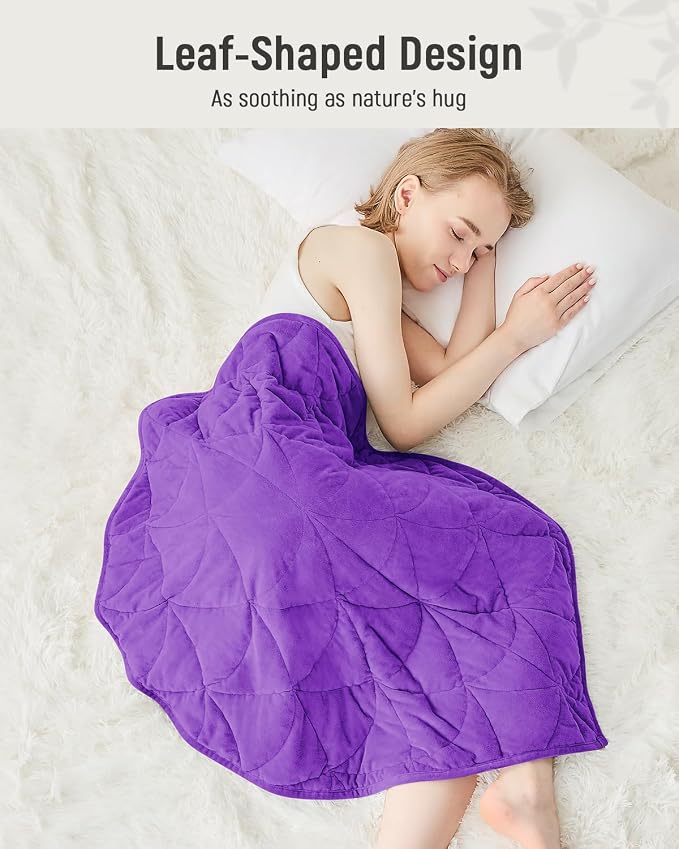 Weighted Lap Blanket 5 lbs for Adults, Luxury Soft Small Weighted Blanket - Image 3