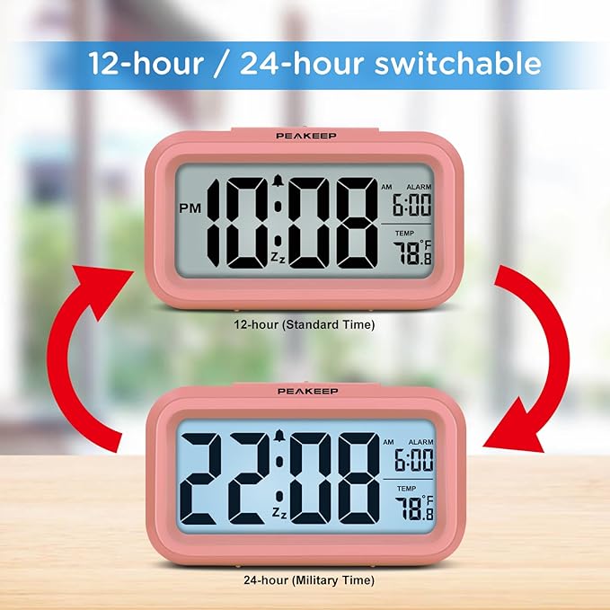 Peakeep Night Light Digital Alarm Clock - Image 5