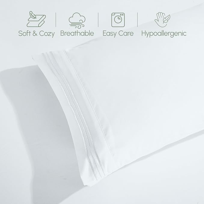 Elegant Comfort Luxurious 1500 Premium Hotel Quality Microfiber 4-Piece Sheet - Image 8
