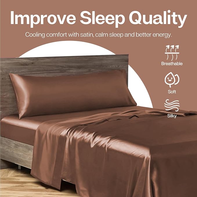 MR&HM Satin Body Pillow Cover, Soft and Breathable Body Pillow Case - Image 6