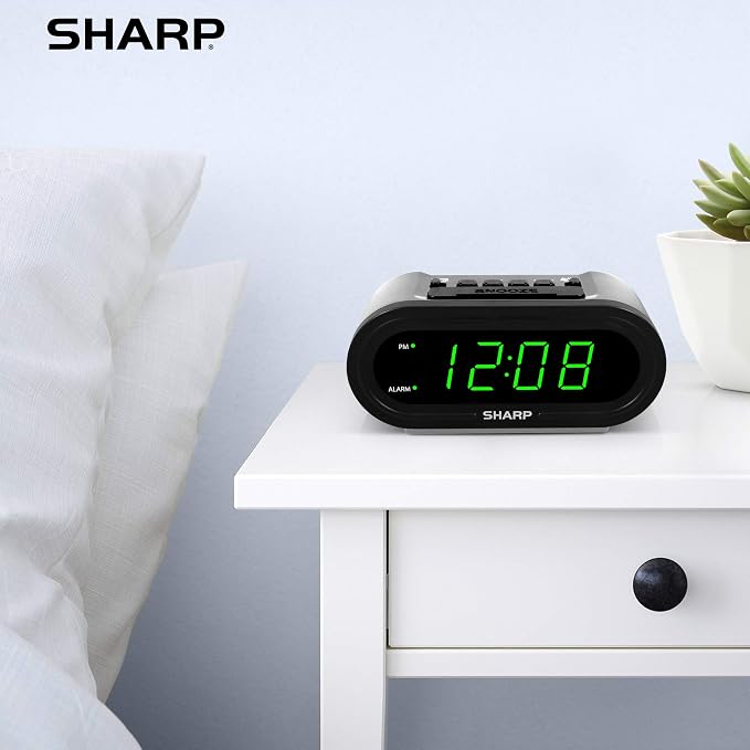 Sharp AccuSet Automatic Smart Alarm Clock – Self-Setting Digital Clock - Image 8