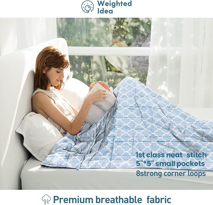 Weighted Idea Weighted Blanket for Adults Cooling Breathable Heavy Blanket - Image 2