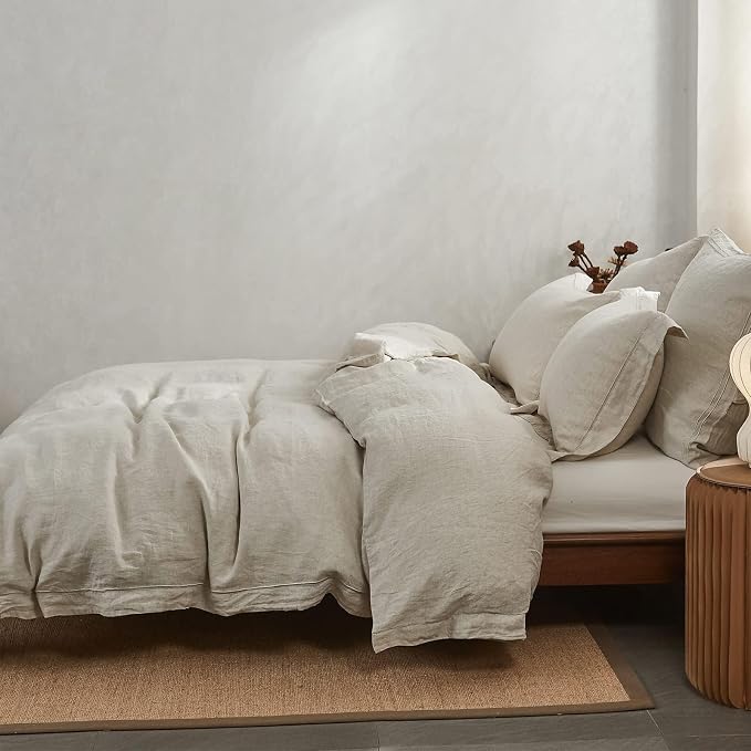 Simple&Opulence 100% Washed Linen Duvet Cover Set - Image 9