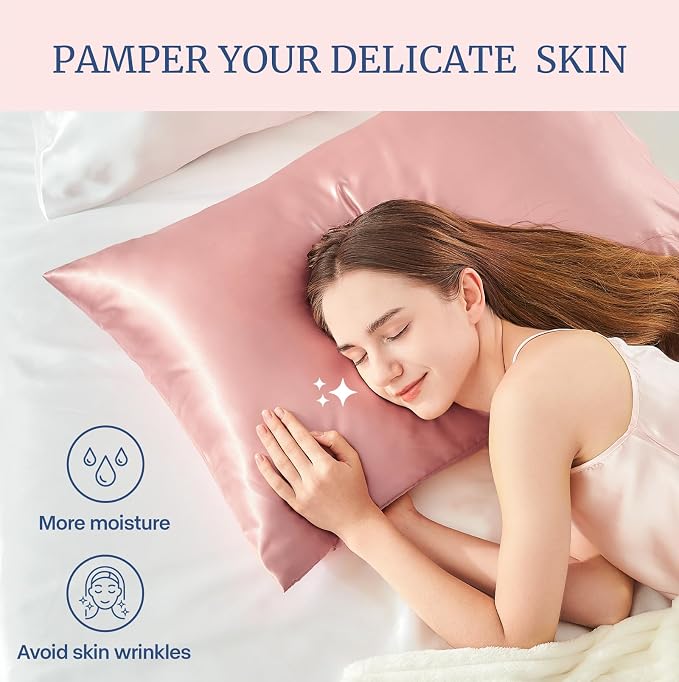 BEDELITE Satin Pillowcase for Hair and Skin, Super Soft and Cooling Similar to - Image 3