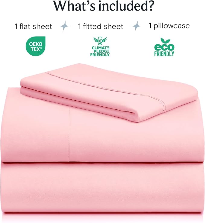 LuxClub 3 PC Twin XL Sheet Set, Deep Pockets Wrinkle Free Cooling Bed Sheets - Image 2