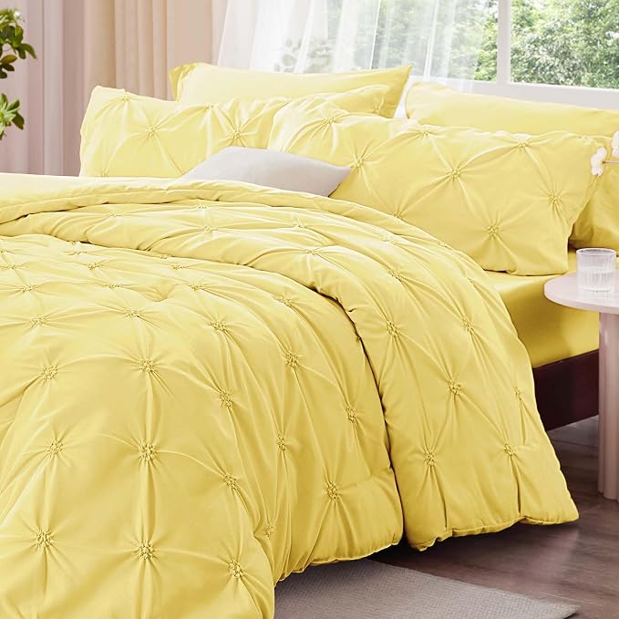 BEDELITE Light Yellow King Size Comforter Set - Image 2
