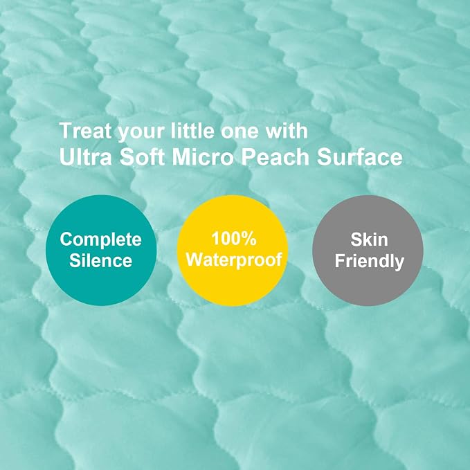 Waterproof Sheet for Pack n Play Quilted, Playard Sheet Protector 39" X 27" - Image 3