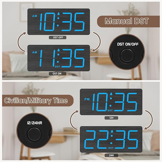 DreamSky Wooden Digital Alarm Clock - Image 5