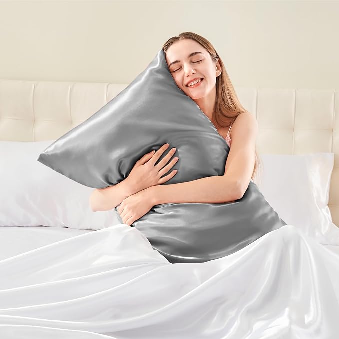 BEDELITE Satin Body Pillow Cover, Super Soft and Cooling Body Pillow Pillowcase - Image 2