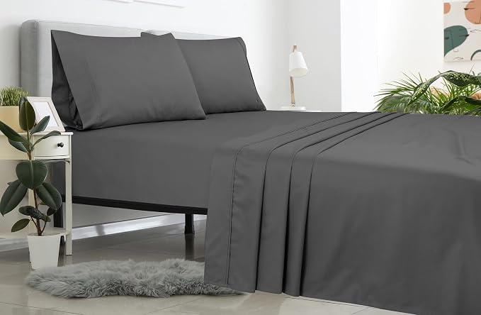 Royale Linens 2 Pack Bulk Flat Sheet Set - Image 8