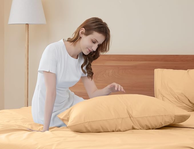 Sunflower King Pillowcases Set of 2, 100% Cotton King Size Pillow Cases 2 - Image 2