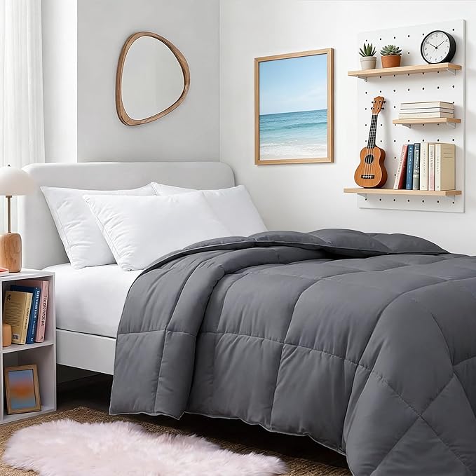 TEXARTIST Premium 2100 Series Twin Comforter All Season Breathable Grey by TEXARTIST