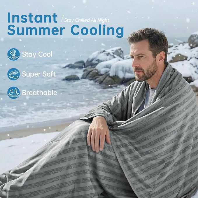 Guohaoi Cooling Blanket for Hot Sleepers and Night Sweats, 100% Oeko-Tex - Image 5