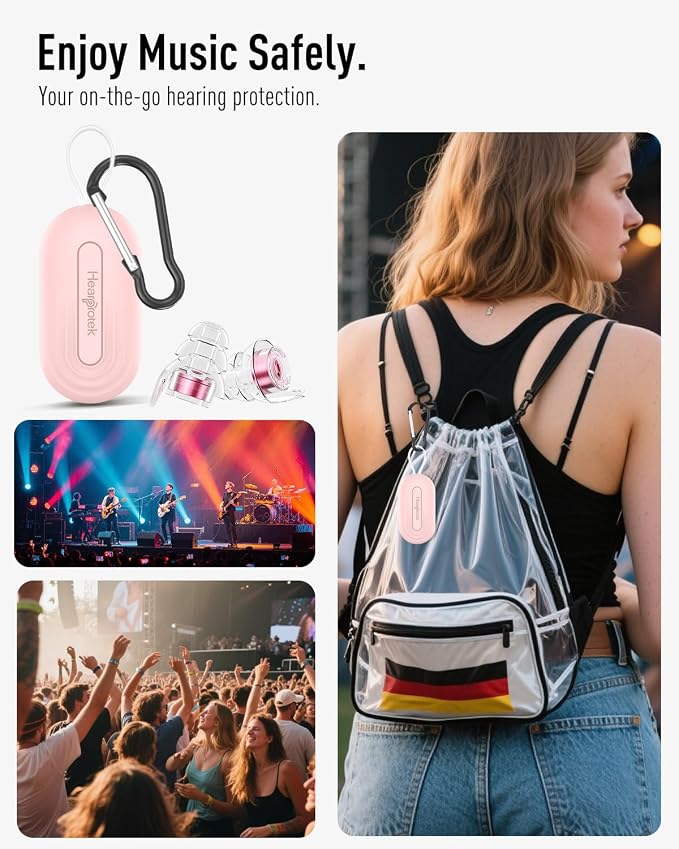 Hearprotek Concert Ear Plugs, 2Pairs Reusable high Fidelity Musician Ear Plugs - Image 7