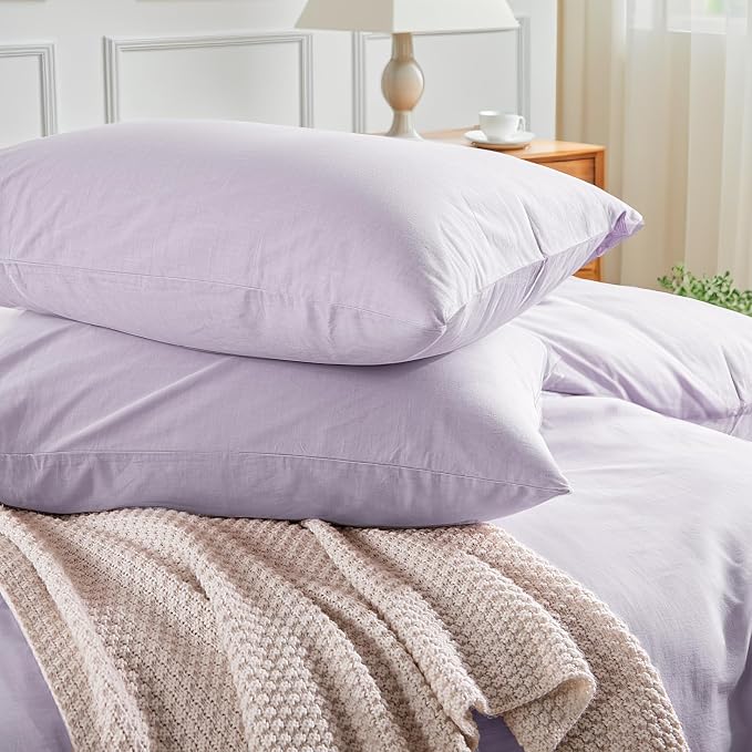 NEXHOME PRO Full Duvet Cover Set, 100% Washed Cotton - Image 9
