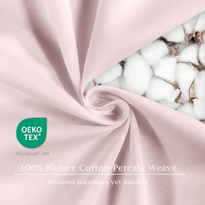 FreshCulture Pure Cotton Fitted Sheets King Size, 300 Thread Count Percale - Image 6