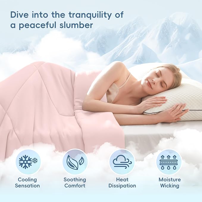 MASVIS Cooling Blankets for Hot Sleepers, Luxury Lightweight Cozy Soft Throw - Image 2