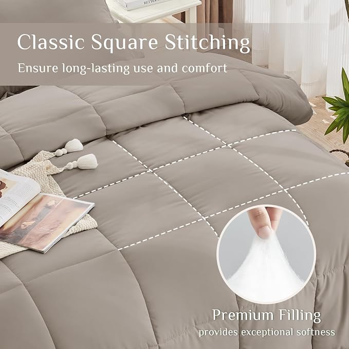 JOLLYVOGUE California King Comforter Set, Ultra-Soft Bed in a Bag Cal King Size - Image 3