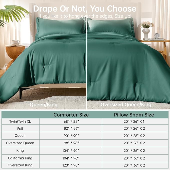 MUXHOMO King Size Comforter Set, All Season Ultra Soft Down Alternative Bedding - Image 8