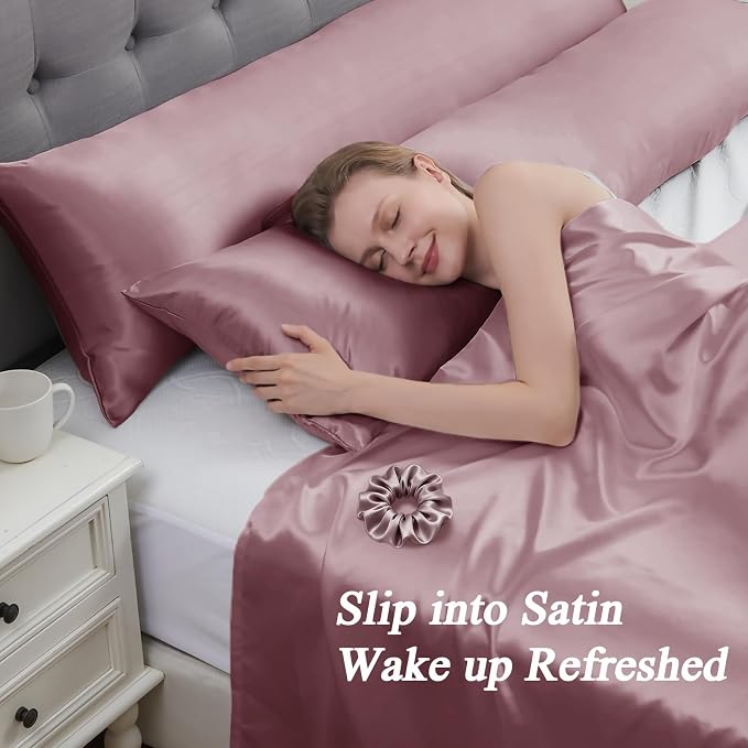 Satin Body Pillow Pillowcase 1pc, Silky Body Pillow Cover Similar to Silk - Image 2