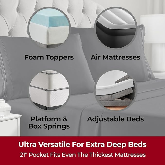 Mellanni Extra Deep Queen Sheets - Image 2