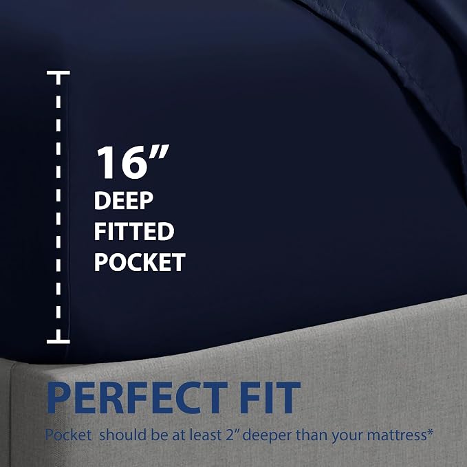 Cathay Home California King Fitted Sheet - Image 3