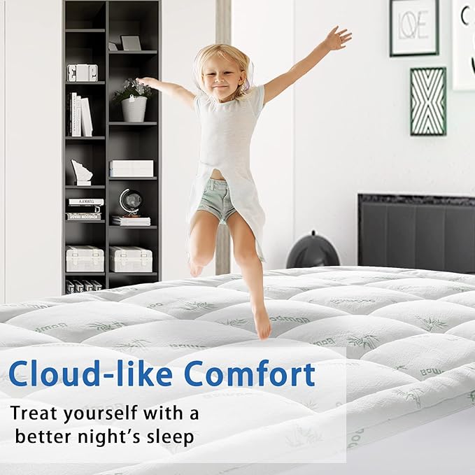 Mattress Topper King Size, Cooling Thick Breathable Viscose Made from Bamboo - Image 4