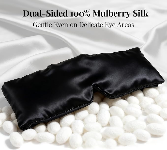 Silk Sleep Mask – 100% Mulberry Silk Eye Mask - Image 2