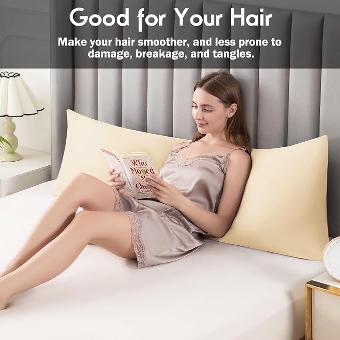 Body Pillowcase with Zipper Cooling Viscose from Bamboo Zippered Pillowcases - Image 5