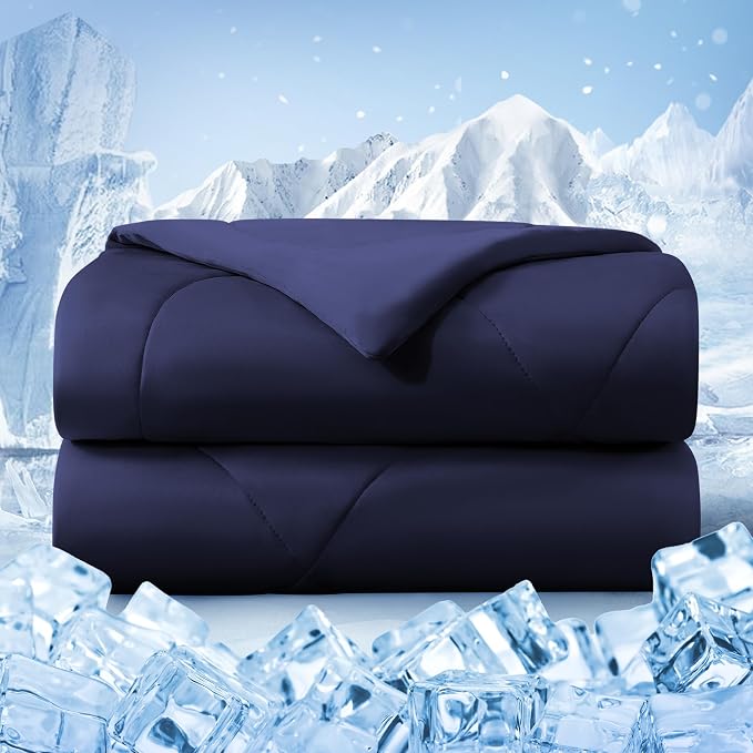 Cooling Comforter Twin Size, Double-Sided Cold Tech Fabric Quilted Bed by bedsmile