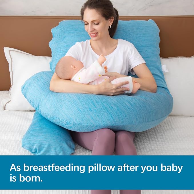 MOON PINE Pregnancy Pillow, U Shaped Full Body Pillow - Image 5