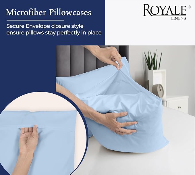 Royale Linens King Pillowcase Set of 2 - Image 5