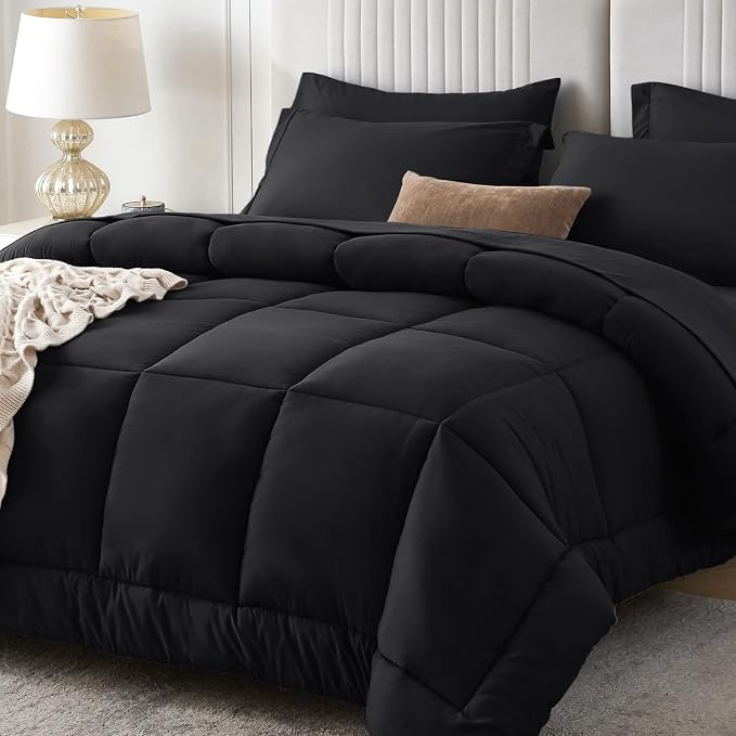 Sasttie Oversized King Comforter Set, 7 Pieces Extra Large Bed in a Bag by SASTTIE