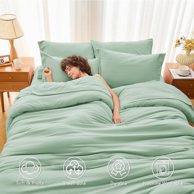 MUXHOMO 5 Pieces Twin XL Comforter Set, Soft Bed in a Bag Twin XL Size - Image 2