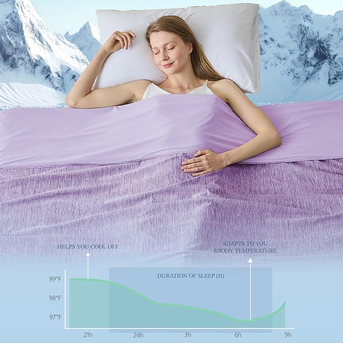 Cooling Blanket Throw Size, Cold Blanket Thin Lightweight Breathable Soft - Image 2