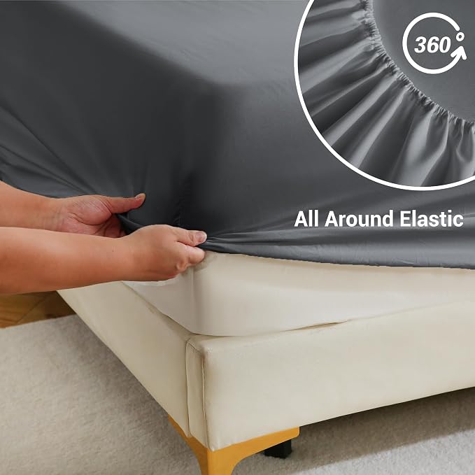 Bulk Queen Fitted Sheet Only Deep Pocket 6 Pack, Quick Sort Bottom Bed Sheets - Image 4