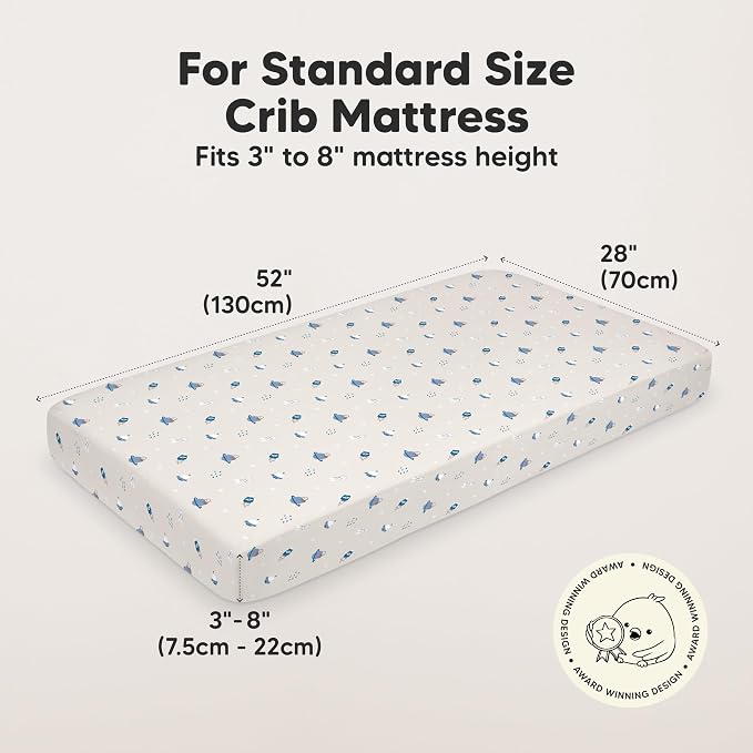 KeaBabies 2-Pack Organic Crib Sheets - Image 2
