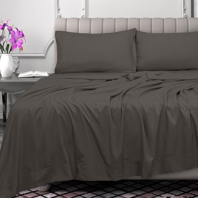 Royale Linens 300 Thread Count 100% Long Staple Combed Cotton Flat Sheet - Image 2