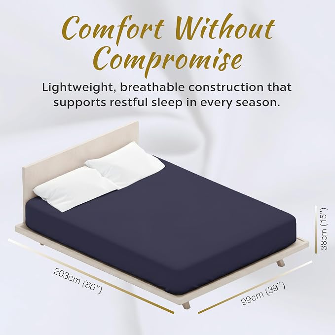 Microfiber 2 Navy Twin XL Fitted Bottom Bed Sheets 1800 Ultra Soft and Comfy - Image 5