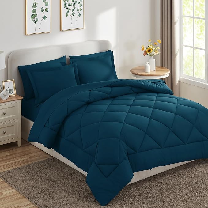 CozyLux Full Size Comforter Sets Lyons Blue - Image 9