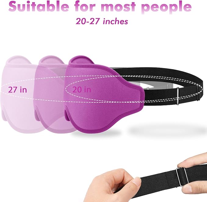 Sleep Eye Mask for Men Women, Sleeping Mask for Side Sleeper, Travel Blackout - Image 5