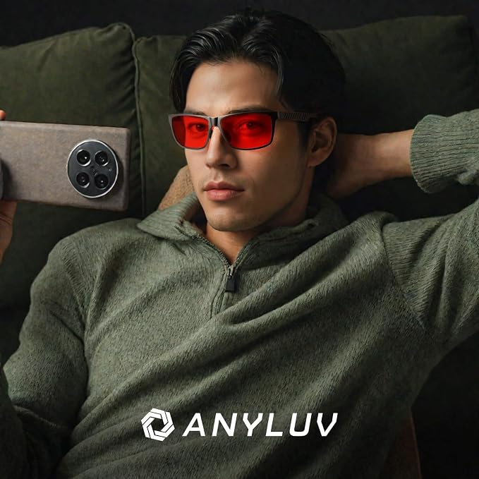 ANYLUV Blue Light Blocking Glasses Men Computer Gaming Glasses Lightweight - Image 2